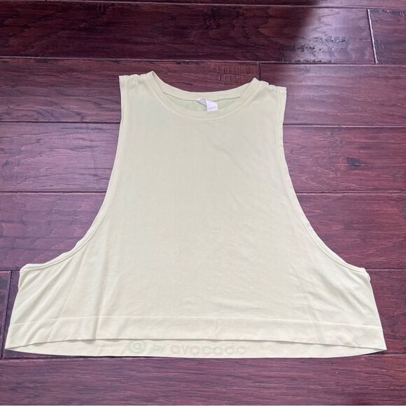 Avocado muscle tank top crop top light green size large - Picture 2 of 5